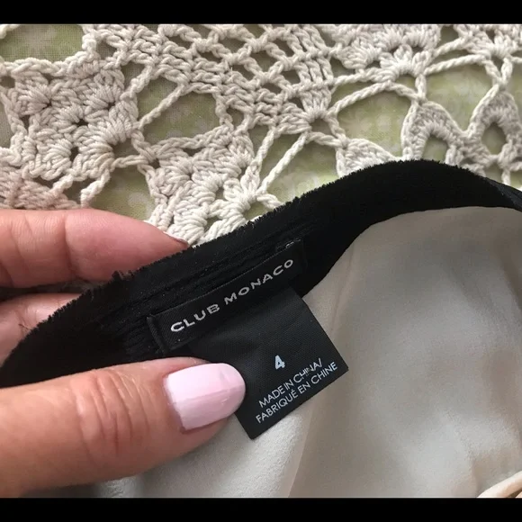 Club Monaco black sheer lined  dress Sz 4 - Picture 4 of 9